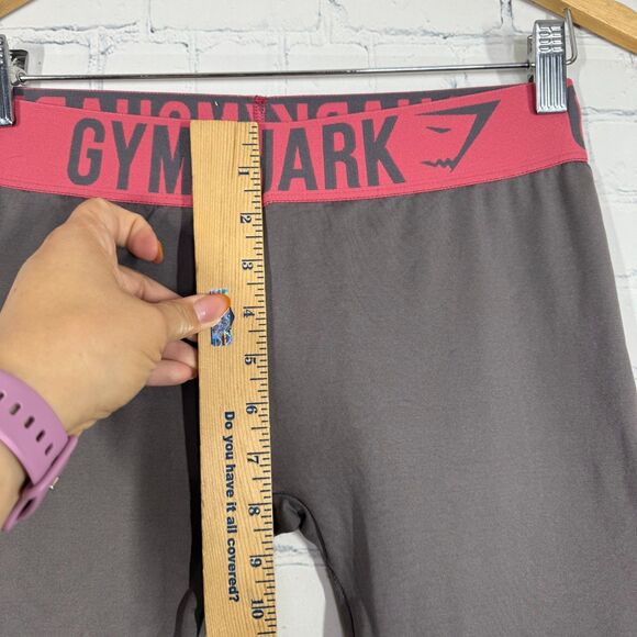 Gymshark Seamless Leggings Women Medium Brown Red Waistband Logo Activewear Gym - Picture 6 of 12